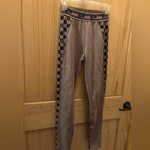 Brown Checkered Pattern Victoria Secret PINK active Pants size small